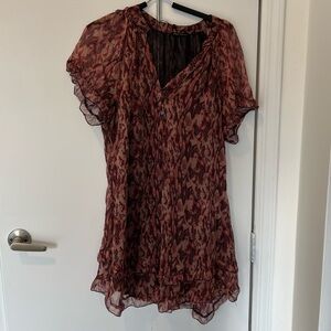 Snakeskin print mini dress